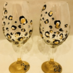 Glass Painting: Wine Bottle with Fairy Lights or Two Wine Glasses